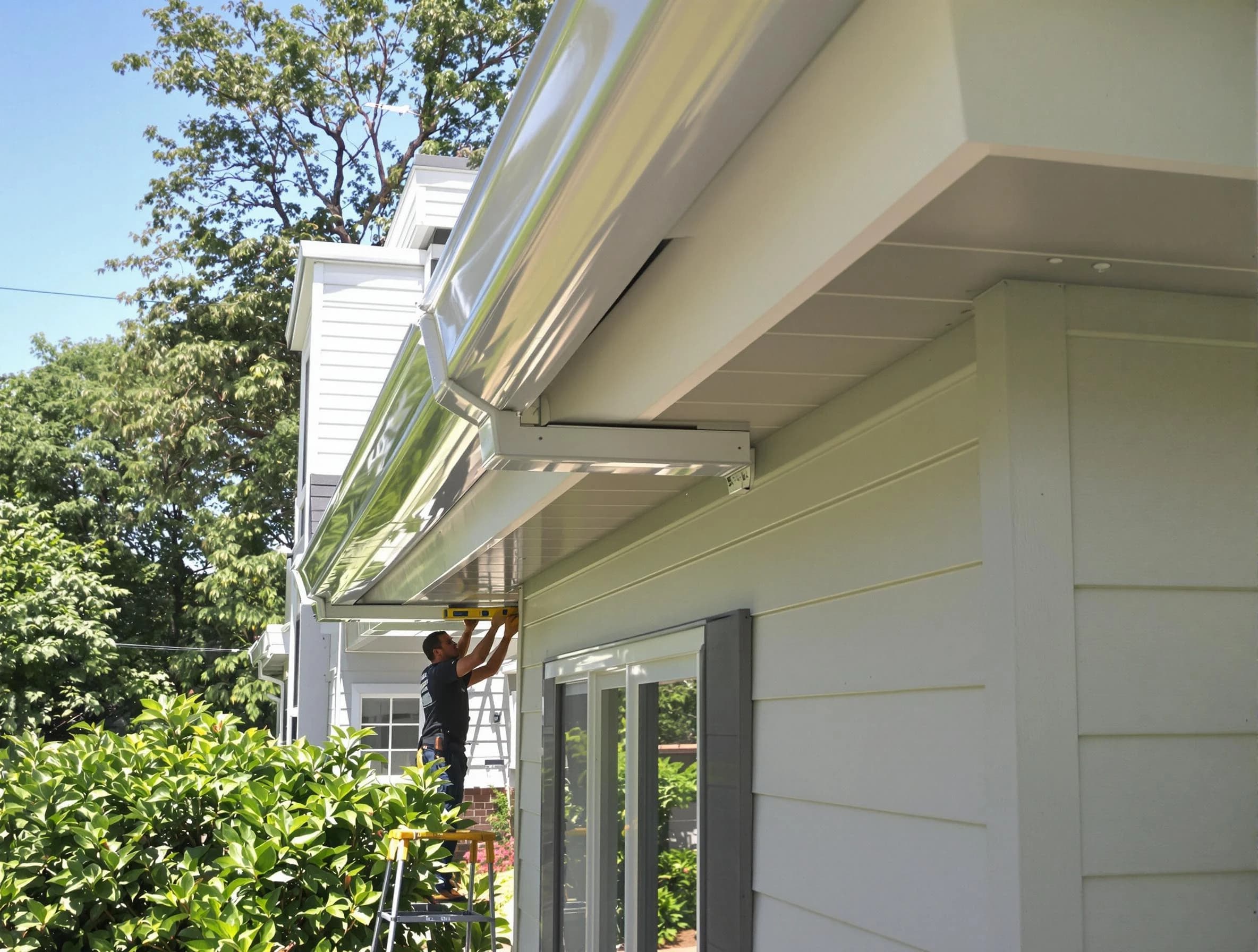 Properly aligned gutter system installed by Barberton Roofing Company in Barberton, OH