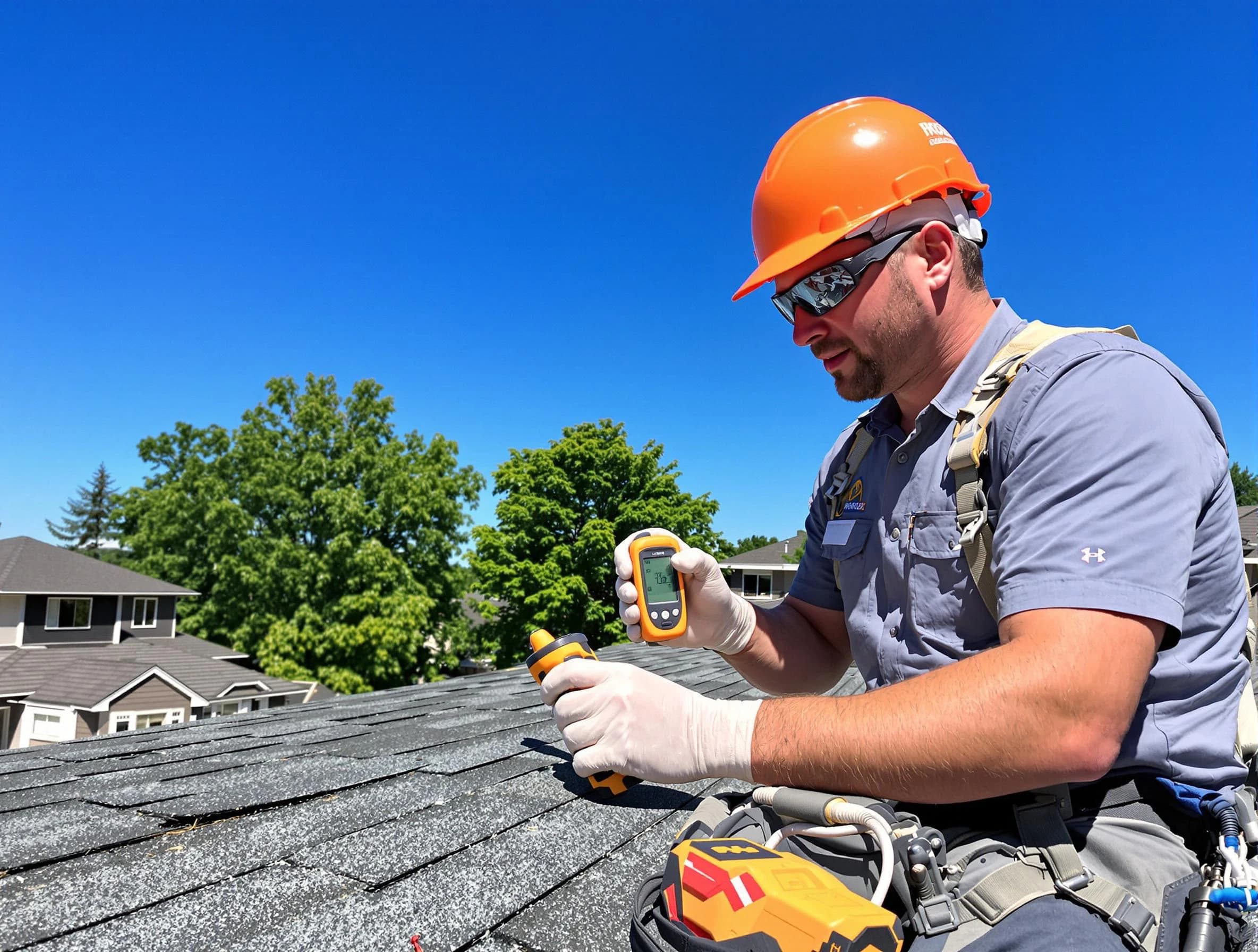 Barberton Roofing Company conducting a roof inspection in Barberton, OH